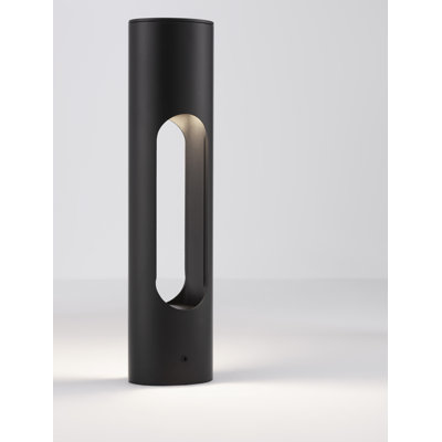 Black Integrated LED Metal Bollard Light