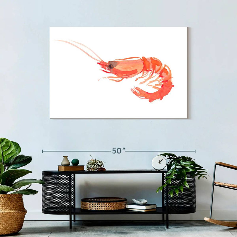 Brampt crevette orange, H 30 po x l 45 po