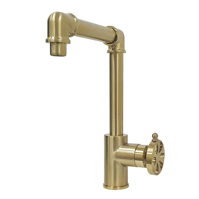 Robinet pour salle de bain à un trou avec ensemble de bonde Belknap, Laiton brossé