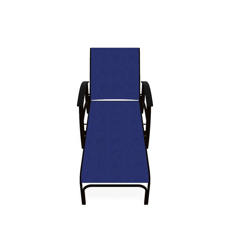Chaise longue inclinable Askar, Graphite classique P30, Atlantis bleu royal Sunbrella®, Kona texturé
