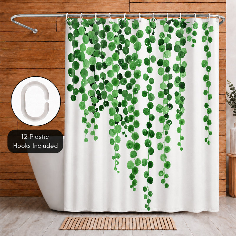 Rideau de douche à motif floral Bradner