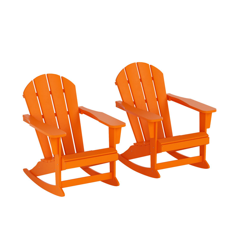 Chaise Adirondack à bascule Laguna, Orange