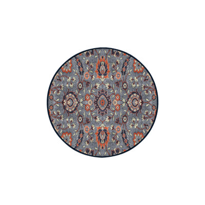 Tapis bleu / noir en chenille / polyester tissé à la machine Flam