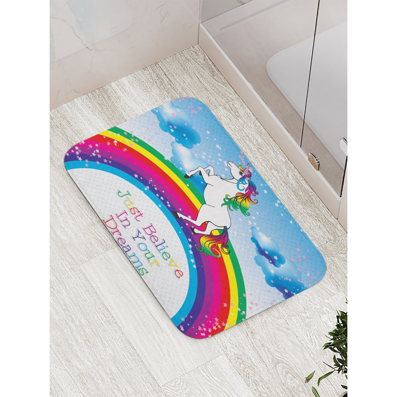 Multicolore tapis de bain East Urban Home, envers antidérapant, 30,2 po x 20 po