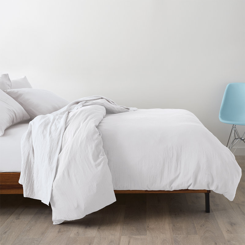 Ensemble de housse de couette en microfibre Home Collection Cozy Touch, Double, Blanc