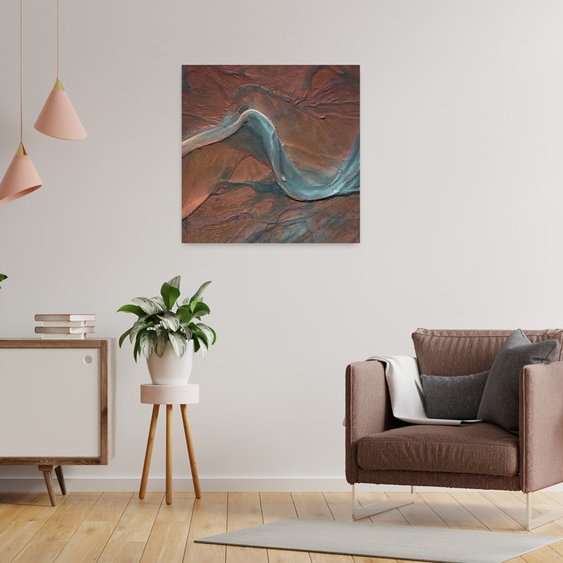 Art contemporain contemporain, paysage abstrait, H 24 po x l 24 po