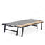 Chaise longue de patio en aluminium 1pc avec table d'appoint en bois-1622928497