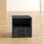 Table d'appoint empilable avec tiroir, noir-1740237512