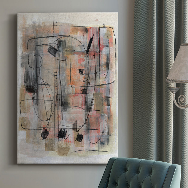 Walled City - peinture sur toile tendue, L 12 po x H 18 po