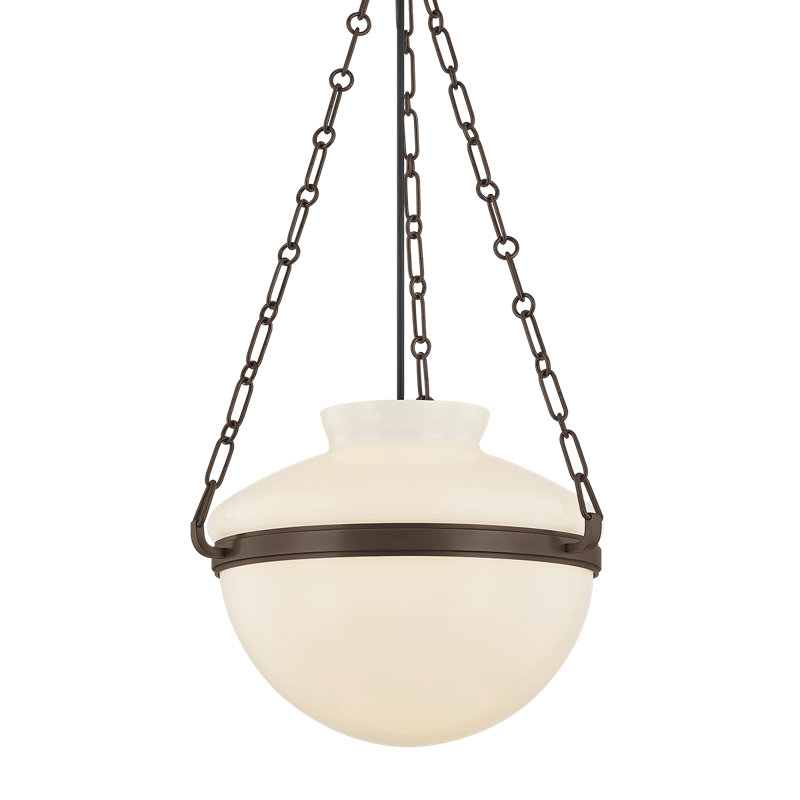 Paradigm Pendant by Lauren Liess x Troy, 15W, 22.25" H x 4.75" W x 0.75" D, Bronze