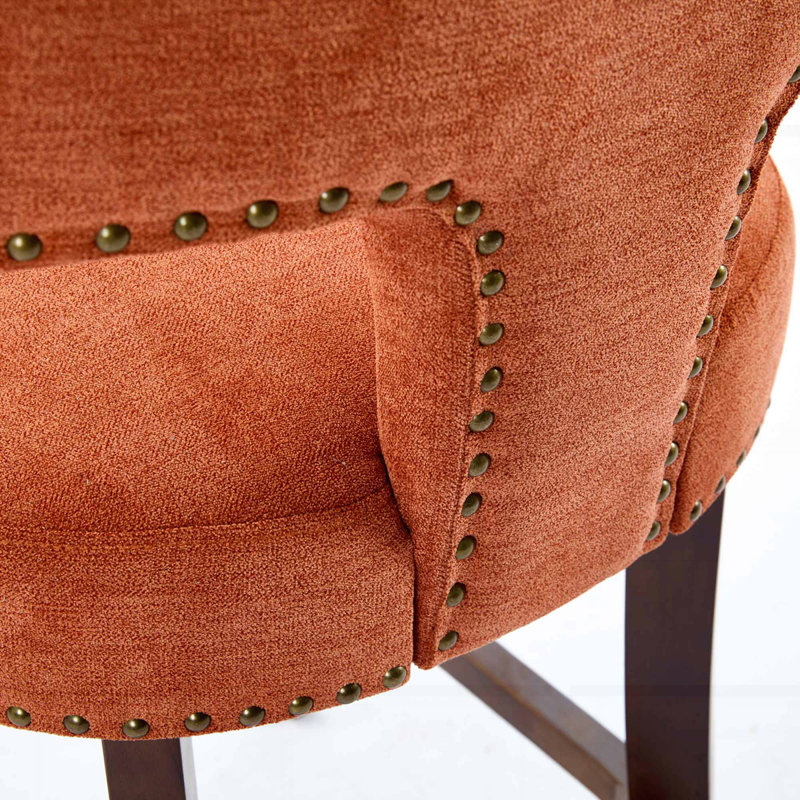 Ensemble de 2 tabourets de bar Mid-Century, Orange