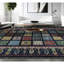 Tapis bleu marine et bleu marine de haute qualité noué à la main