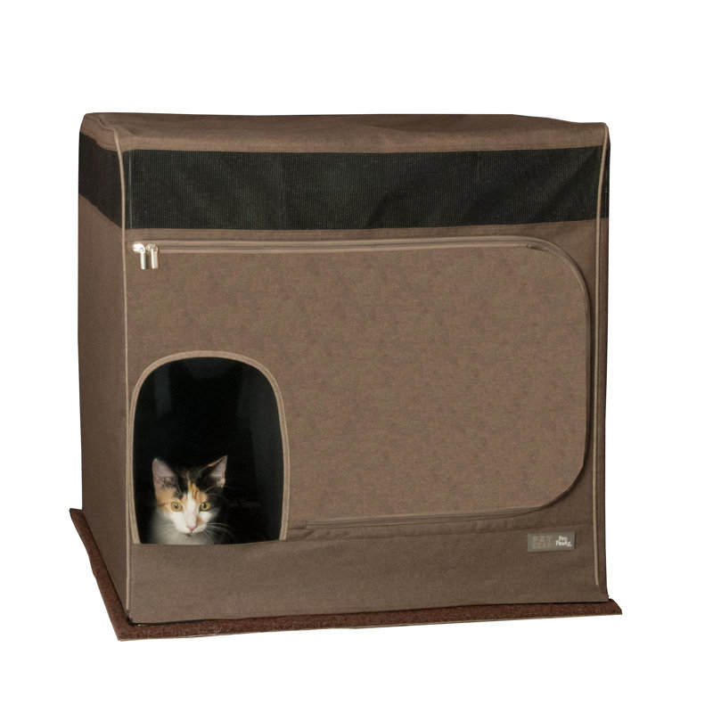Pro Pawty Polyester Blend Litter Box Enclosure, Espresso
