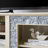 TV Media Stand With Faux Stacked Stone Surround, Modern Entertainment Console-1908697932