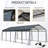 1326.5 Ft Carport, Galvanized Steel Construction For Extreme Conditions, Spacious Garage Cars, Trucks, , Reinforced Base Stability Heavy Duty Roof And Frame, In Rainy Weather, Vertical Stripe To-122084416
