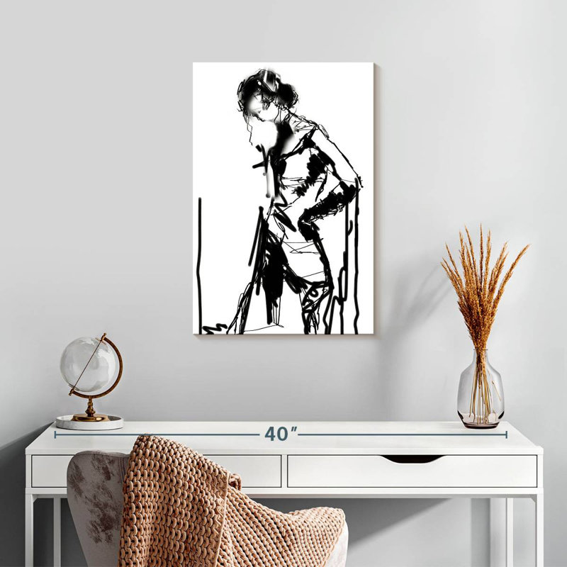Leisha Minimalist Figure Study III, 24" H x 16" W