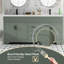 Ensemble de meuble-lavabo sur pied 72 po avec plateau en résine Breonica, peint à la main, assemblage requis-309421648