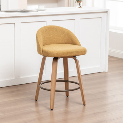 Tabourets de bar pivotants en velours Louise