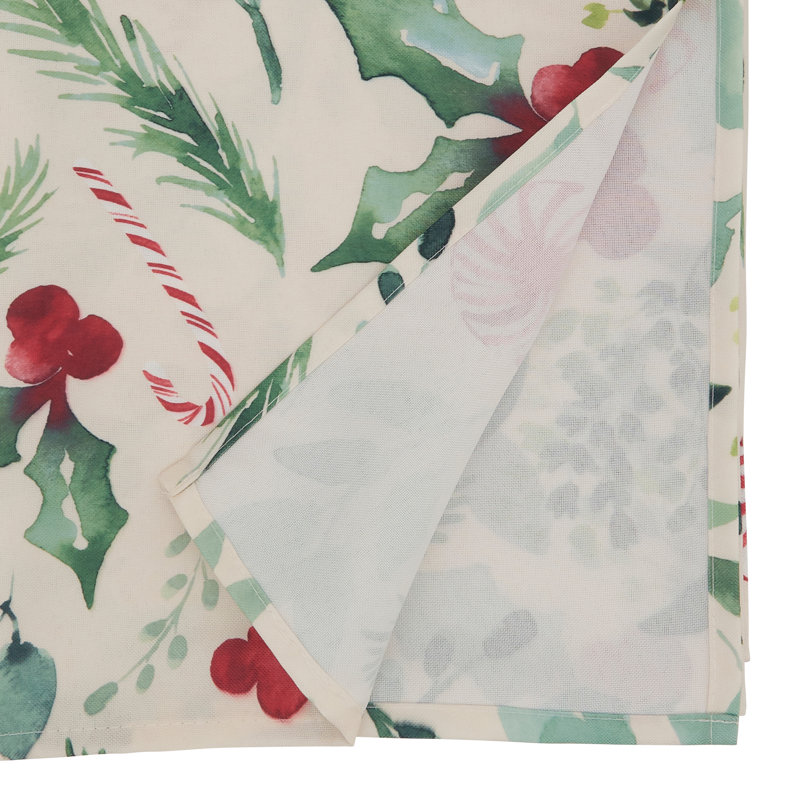 Sara B Christmas Tablecloth, 65" W x 104" L