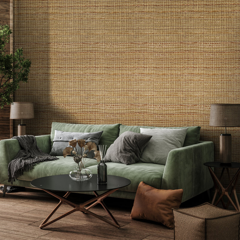 Pepper Fondo Wild Grass Effect Wallpaper Roll, Brown