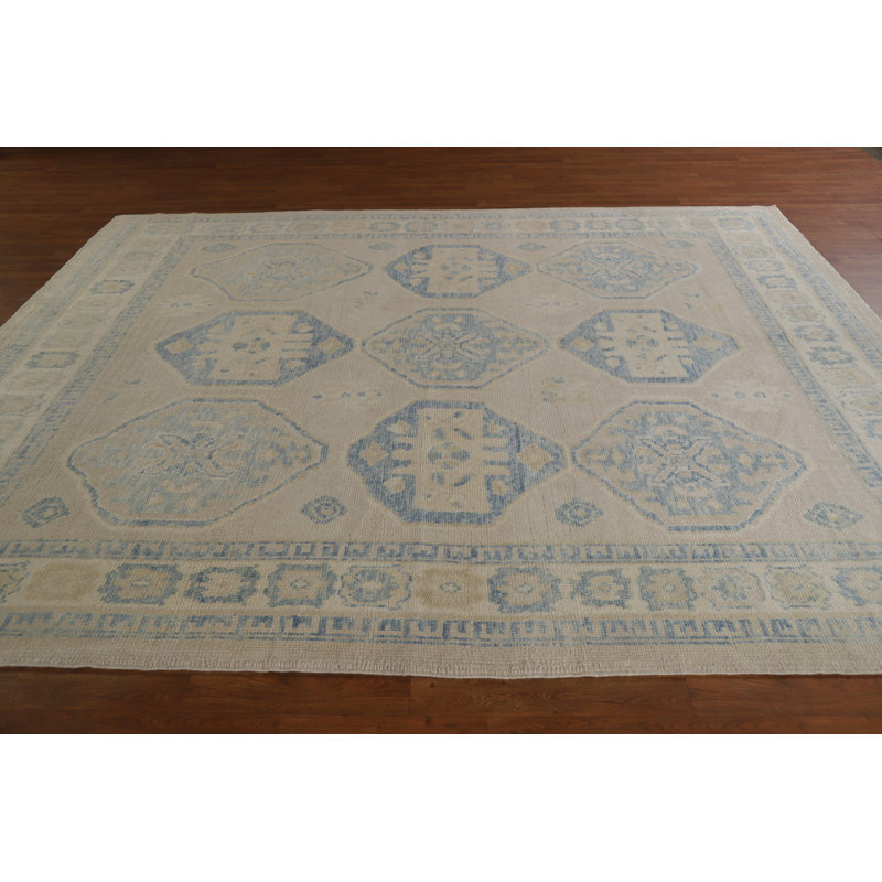 Tapis turc Oushak en laine à teinture végétale 8 x 10