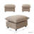 Moncada Upholstered Modern Linen Fabric Ottoman-121000767