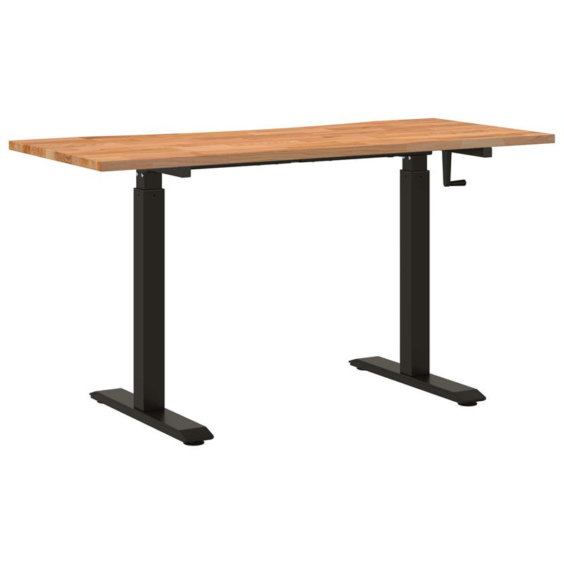 Adjustable Standing Desk, Light Brown, Black