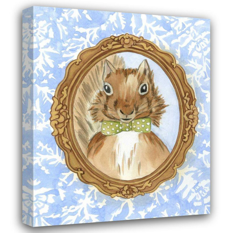 Art sur toile tendue, Astoria Grand Zarris, Chariklia, titre: Teachers Pet - Squirrel, H 44 po x l 36 po