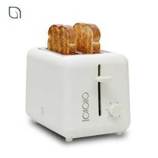 WILLOW Kitchen 2-Slice Toaster with Wide Slots - Perfect for Toasted Bagels, Compact Design, Crumb Tray - GREEN