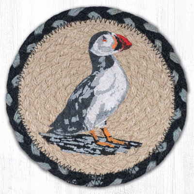  Grand sous-verre rond LC-701 Puffin 7 po x 7 po