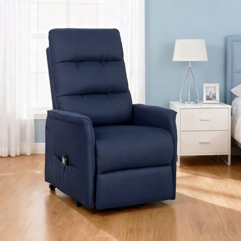 Canapé inclinable en tissu avec télécommande, fauteuil relevable électrique, poches latérales