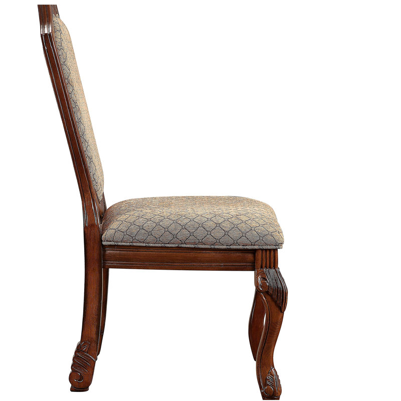 Ensemble de 2 chaises d'appoint à dossier uni beige et cerise