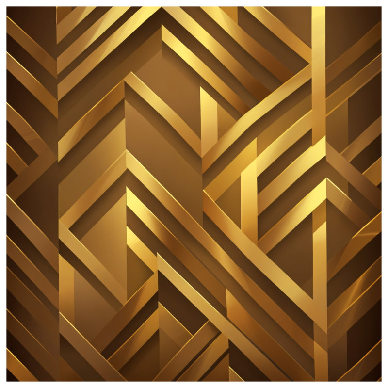 Édredon doré à motif de chevrons, Simple extra long