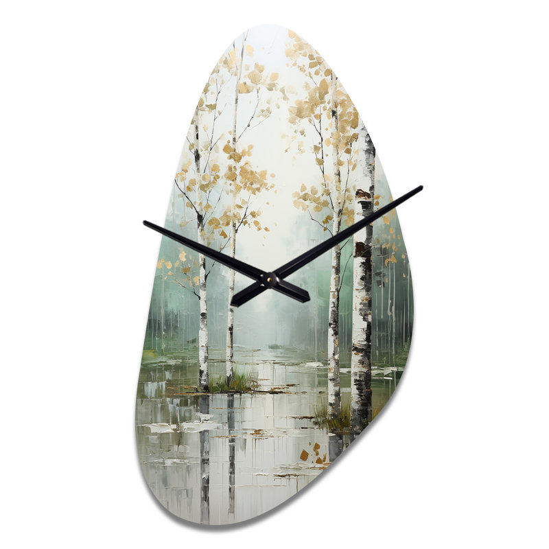 Sculpture horloge murale Birch Woods, Moyenne