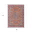 Tapis intérieur lavable à médaillon orange 5 pi x 8 pi