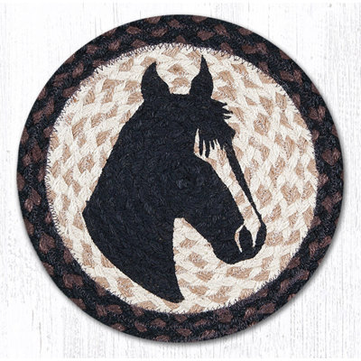  Horse Portrait Printed Round Trivet 10"x10"
