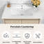 Meuble-lavabo simple 36 po avec comptoir en porcelaine Mena pré-assemblé
