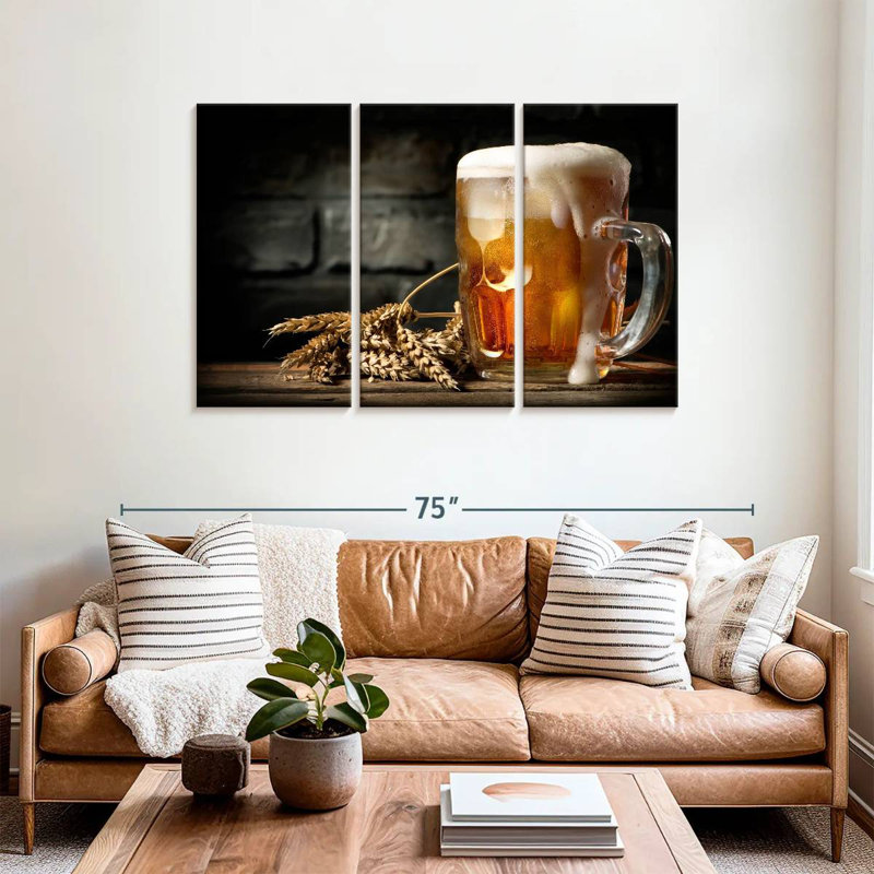 Yarlin Foamy Beer, 36" H x 57" W