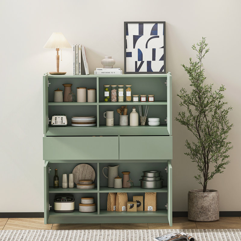 Armoire de rangement spacieuse en bois avec plusieurs compartiments, conception élégante et fonctionnalité polyvalente pour une organisation optimale de la maison.