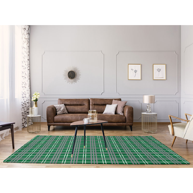 Plaid Indoor Rug, Rectangle 5' x 7'