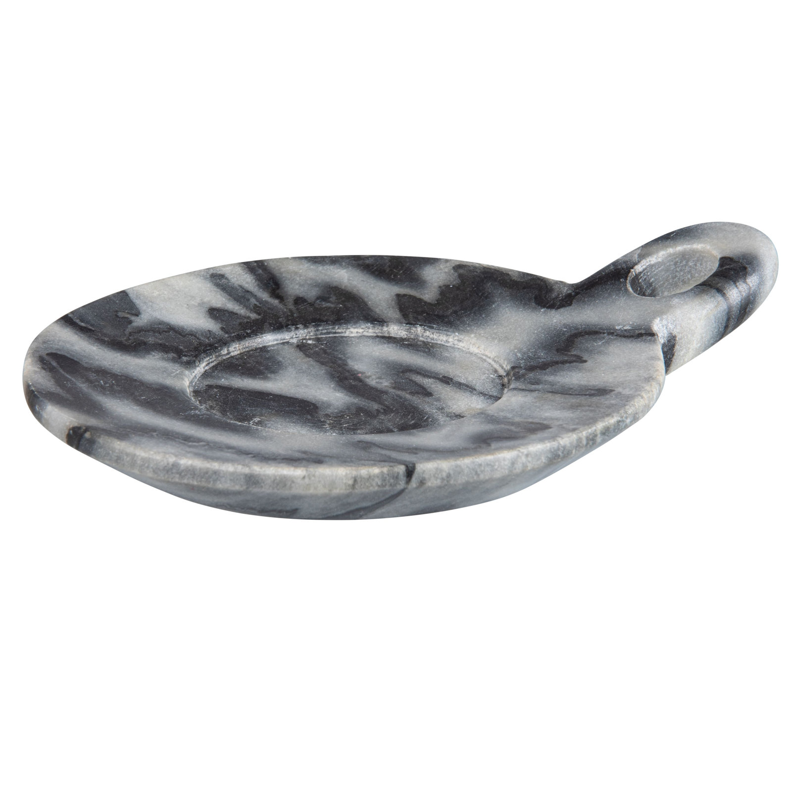 Martinson Marble Decorative Plate 1, 1.5" H x 6" W x 7.5" D, Gray