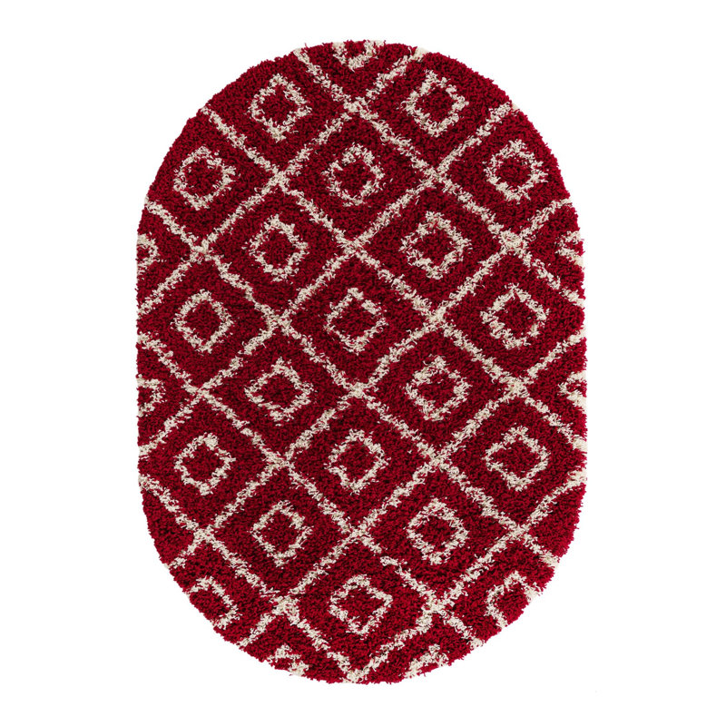 Assata Geometric Indoor Rug, Oval 4' x 6'