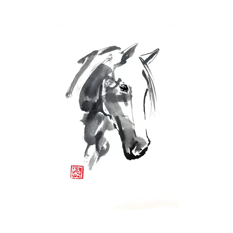 Horse Head by Péchane - Print on Canvas, Wrapped Canvas, 66.04 cm H x 45.72 cm W x 1.91 cm D