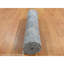 Tapis de couloir gris en laine et en soie noué à la main 3 pi x 8 pi F5974E819EB544D89CA8C419DB608B20