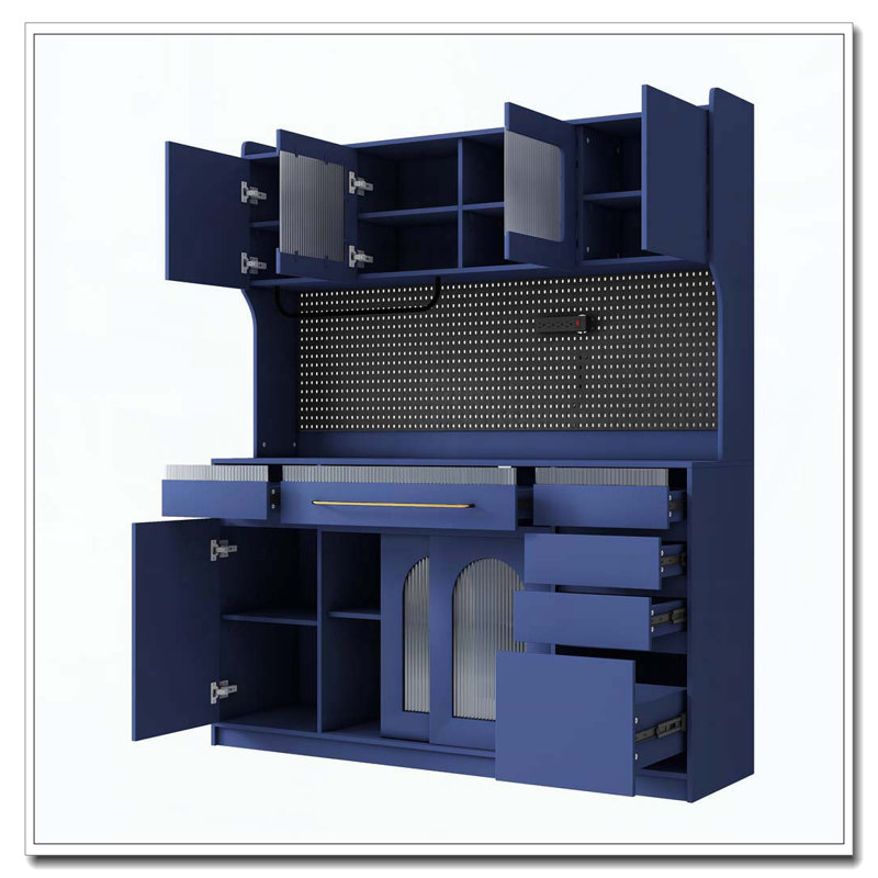 Grande armoire de rangement autoportante avec buffet et café