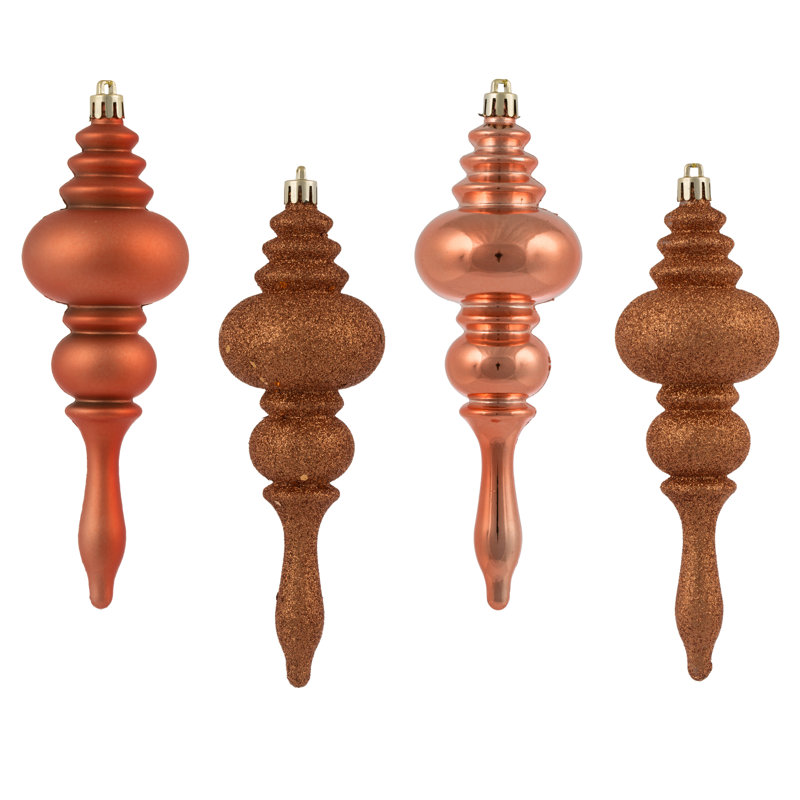 7" 4-Finish Finial Ornament, Coral