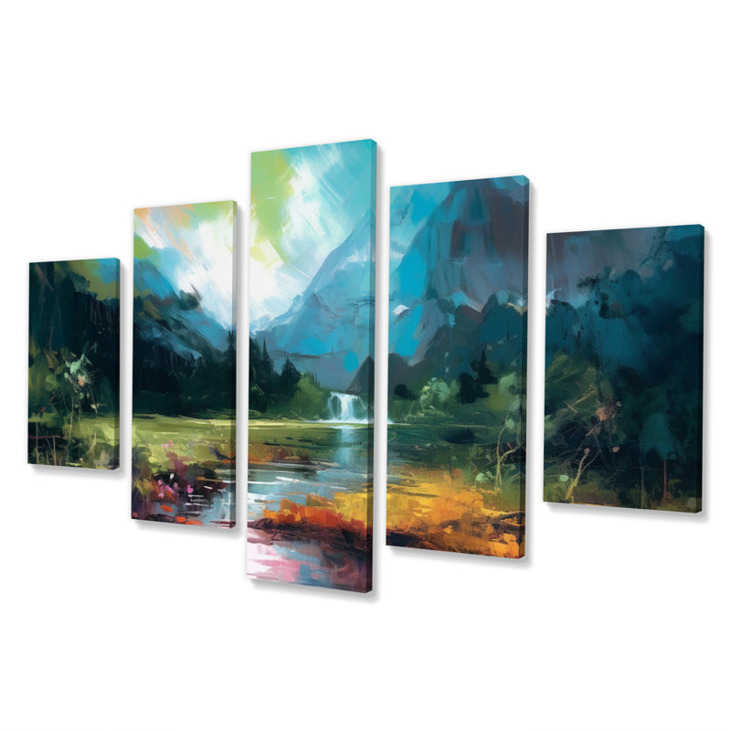 Hariclia - campagne, impression sur toile - 5 panneaux