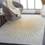 Tapis bleu / beige fait à la main-627012744