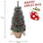 2Pcs 3Ft Mini Pre-Lit Christmas Tree, Artificial Tabletop Christmas Trees, Small Potted Xmas Tree With 78 LED Lights, Burlap Base, Red Berries And Pine Cones Fo Table Desk Decor