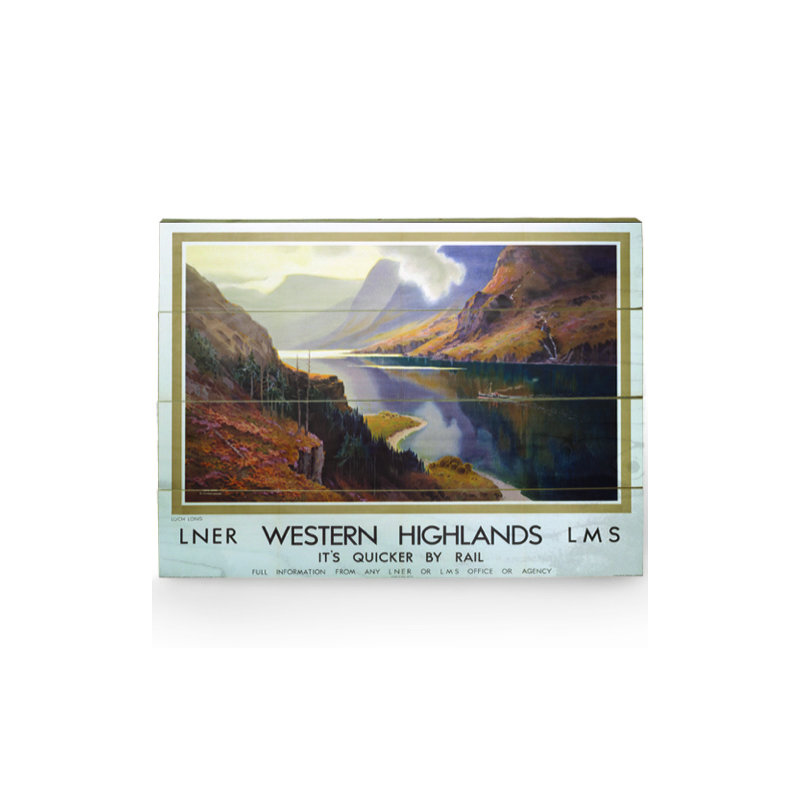 Western Highlands - No Frame Rectangle Print, Wood, No Mount, 40cm H x 59cm W